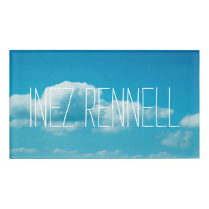 Badge D'identification Photographie - nuages dans le ciel + vos idées