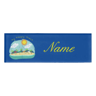Badge D'identification Plage Happy Place Thunder_Cove
