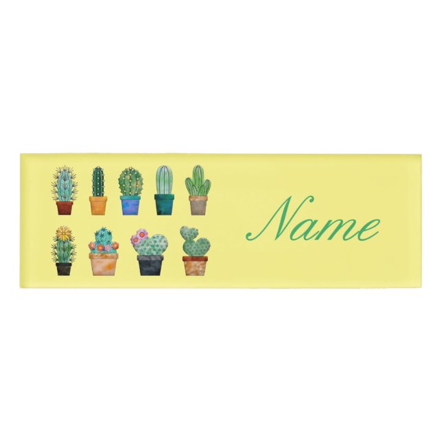 Badge D'identification Plantes de Cactus assortés Thunder_Cove (Devant)