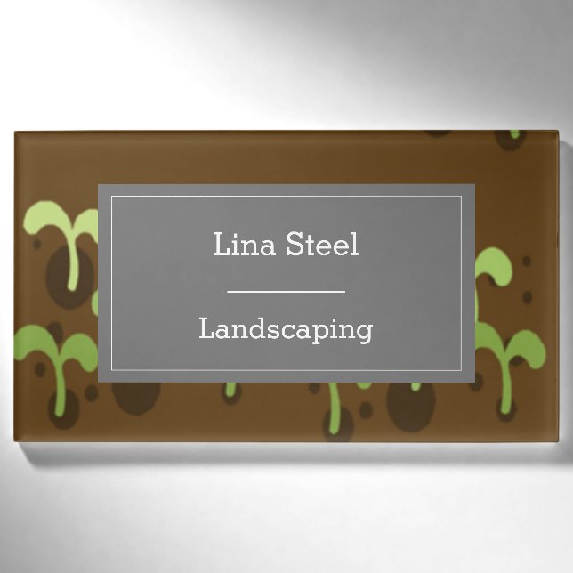 Badge D'identification Plantes en motif de sol (Devant)