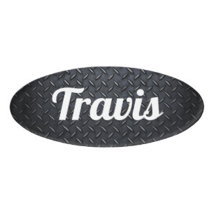 Badge D'identification Plaque de diamant de Travis