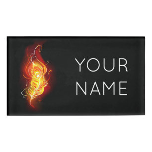Badge D'identification Plumes de paquetage de feu