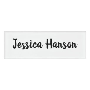 Badge D'identification Police de script Cursive de signature personnalisé