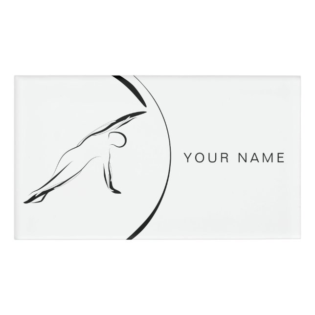 Badge D'identification Pose de pliage latéral Pilates (Devant)