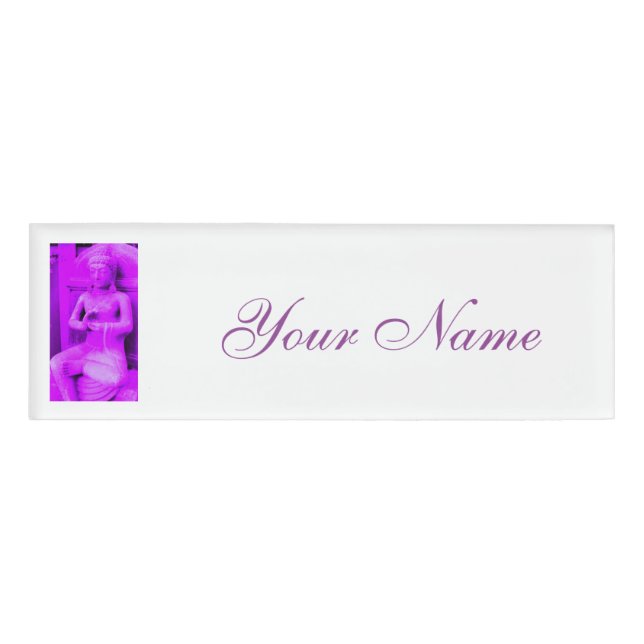 Badge D'identification poudha violet profond (Devant)