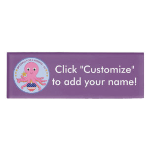 Badge D'identification Poulpe nommé d'étiquette pour un Preemie USA
