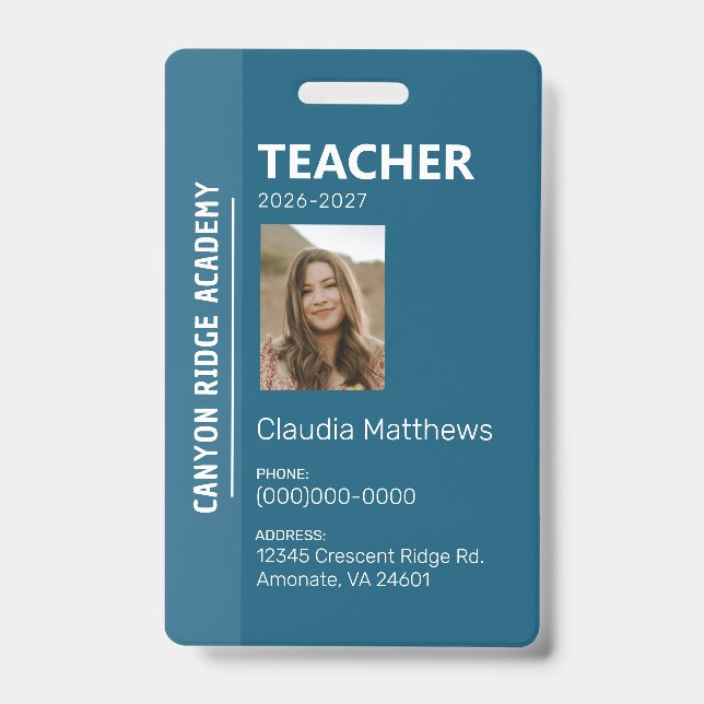Badge d'identification pour éducateur de l'enseign (Avant)