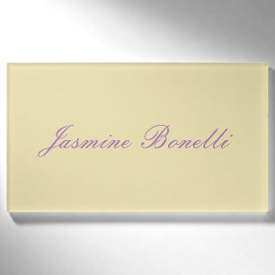 Badge D'identification Professionnel Moderne Minimaliste Pastel Couleur B