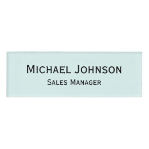 Badge D'identification Professionnel Personnalisé Aqua Blue Magnétique