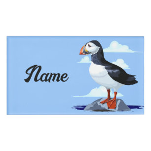 Badge D'identification Puffin Cute Oiseau de mer Atlantique