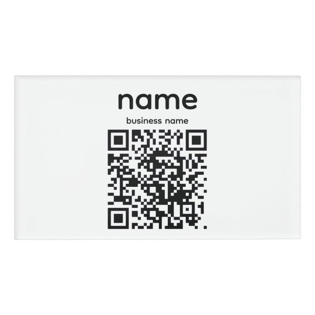 Badge D'identification QR Code Name Tag (Devant)