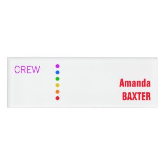 Badge D'identification Rainbow Name Tag