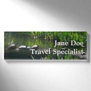 Badge D'identification Rangée de tortues Green Nature Photo