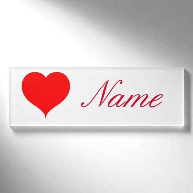 Badge D'identification Red Hearts Valentine Thunder_Cove (Devant)