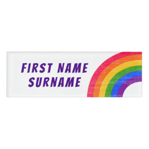 Badge D'identification Rétro assorti gai d'arc-en-ciel de couples de LGBT