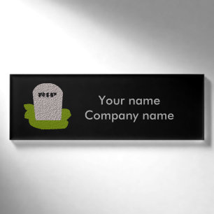 Badge D'identification RIP Tombstone Personnalisé