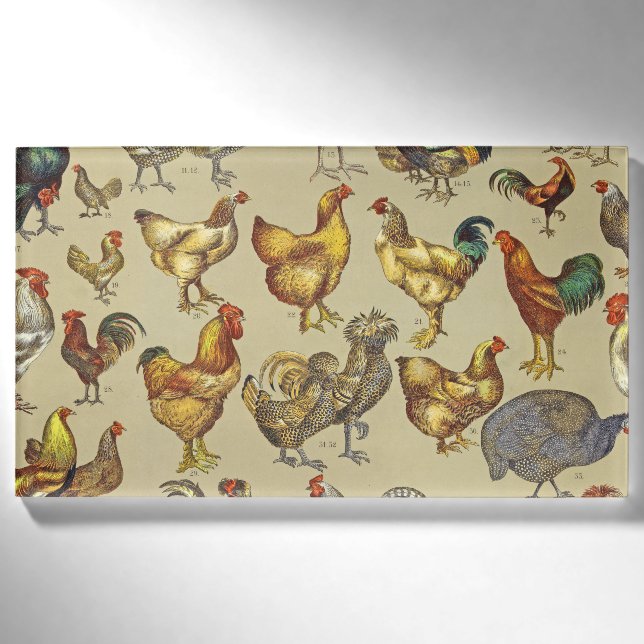 Badge D'identification Rooster Poulet de la ferme Pays Animal (Devant)