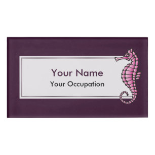 Badge D'identification Rose de Seahorse