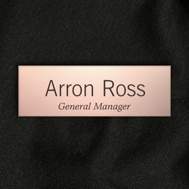 Badge D'identification Rose Gold Employé Personnel Nom magnétique Balise  (Créateur téléchargé)
