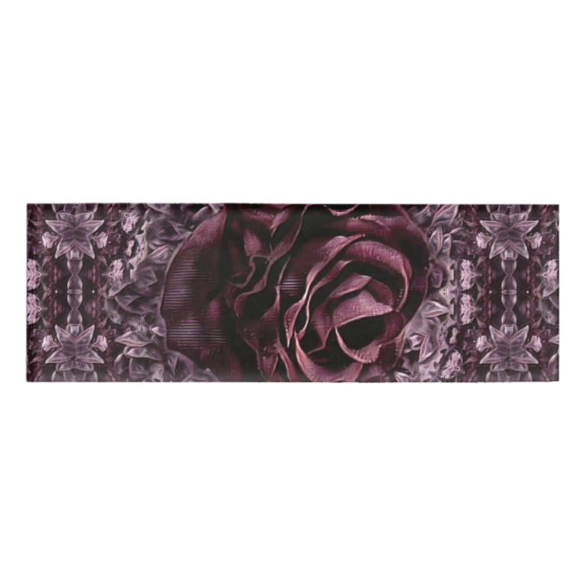 Badge D'identification Rose Mandala  (Devant)
