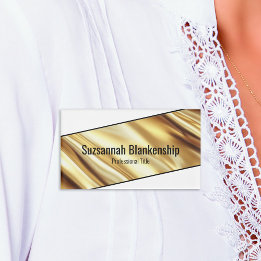 Badge D'identification Ruban doré de luxe professionnel Texte noir