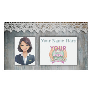 Badge D'identification Rustic Grange Boho Boutique Cowgirl Chic Logo