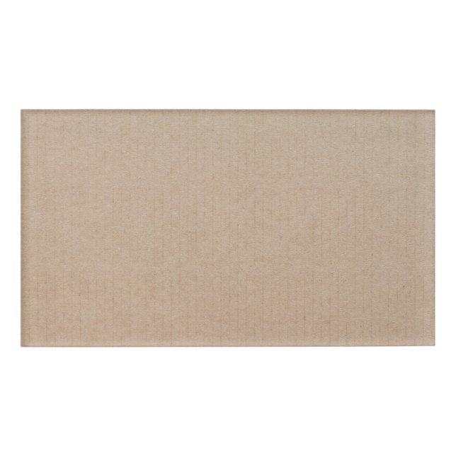 Badge D'identification Rustique Kraft papier blanc Modèle personnalisé (Devant)