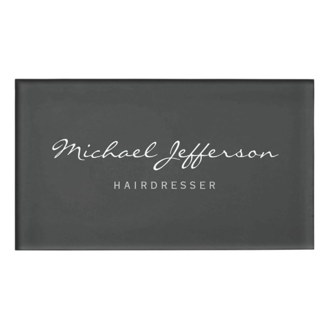 Badge D'identification Script de coiffeur professionnel (Devant)