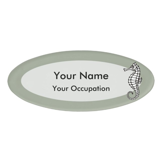Badge D'identification Seahorse Black (Devant)