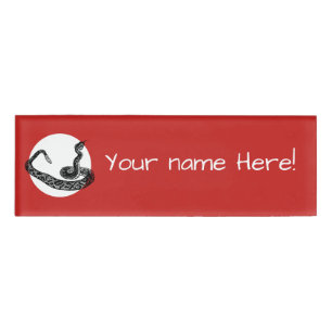 Badge D'identification Serpent de Rattle