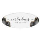Signature Script Agate Marbre Noir Et Or