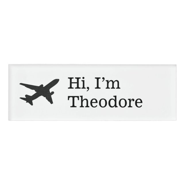 Badge D'identification Silhouette de jet (Devant)