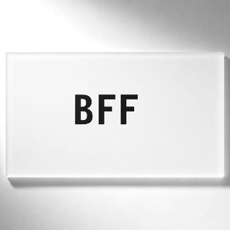 Badge D'identification Simple minimal BFF meilleures amies famille nom pe