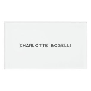 Badge D'identification Simple minimaliste élégant classique professionnel
