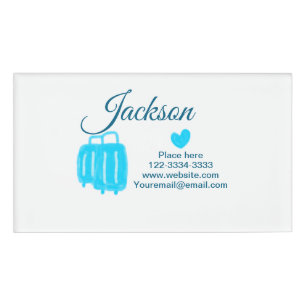 Badge D'identification Simple minimum ajouter votre nom texte place ville