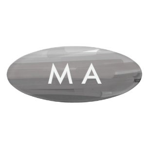 Badge D'identification Simple monogramme ajouter votre nom lettre man min