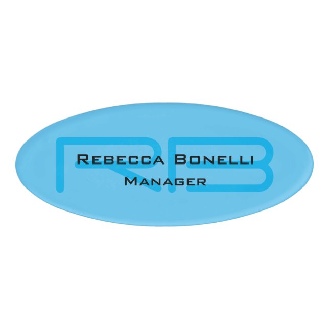 Badge D'identification Simple Plaine simple créative et durable (Devant)