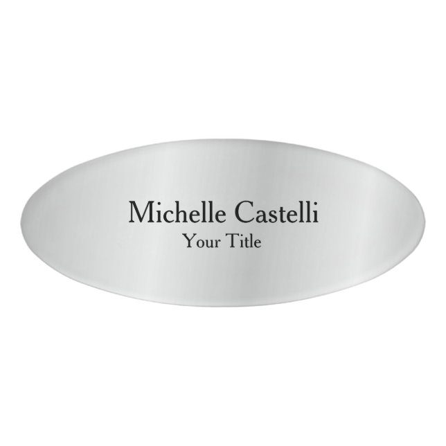 Badge D'identification Simple Plaine simple créative et durable (Devant)