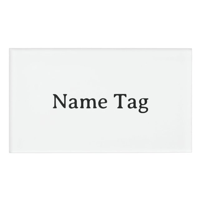 Badge D'identification Simple Professionnel 3,5" x 2" (Devant)