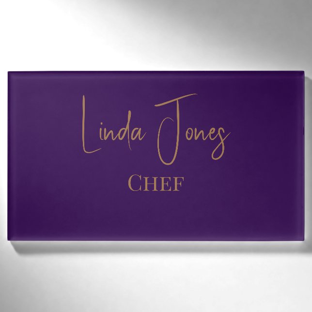 Badge D'identification Simple violet simple (Devant)