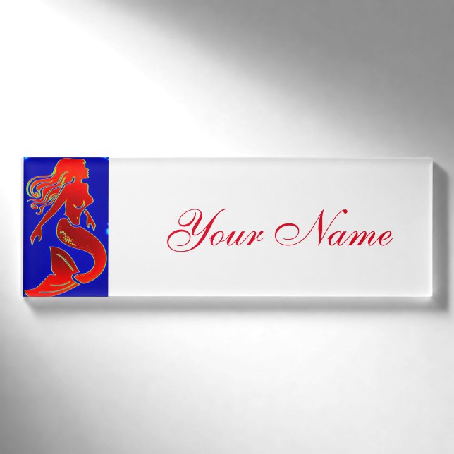 Badge D'identification sirène rouge de goupille- (Devant)