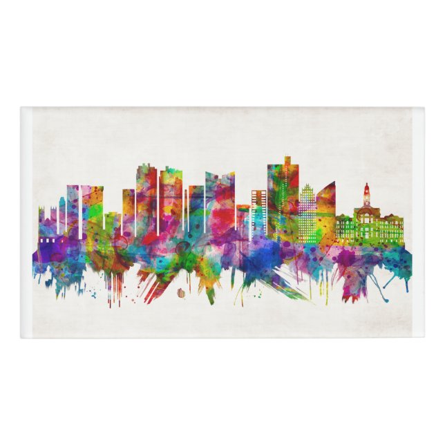 Badge D'identification Skyline de Fort Worth au Texas (Devant)