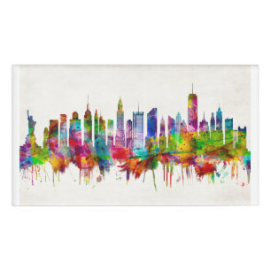 Badge D'identification Skyline de New York