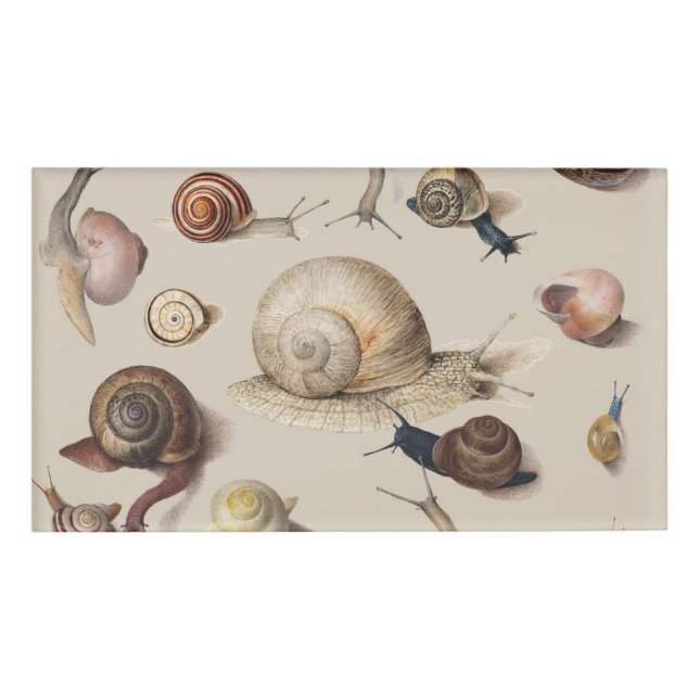 Badge D'identification Snail Slug Garden Pet Gastropod (Devant)