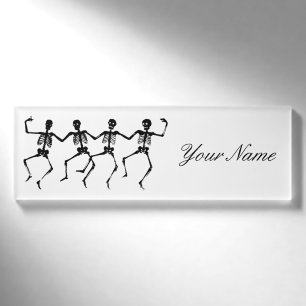 Badge D'identification Squelettes Halloween Thunder_Cove de danse