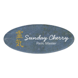 Badge D'identification Symbole / Signe REIKI or + votre backgr. & idées