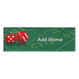Badge D'identification Table de craps avec dés Las Vegas