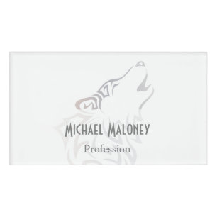 Badge D'identification Taupe blanche