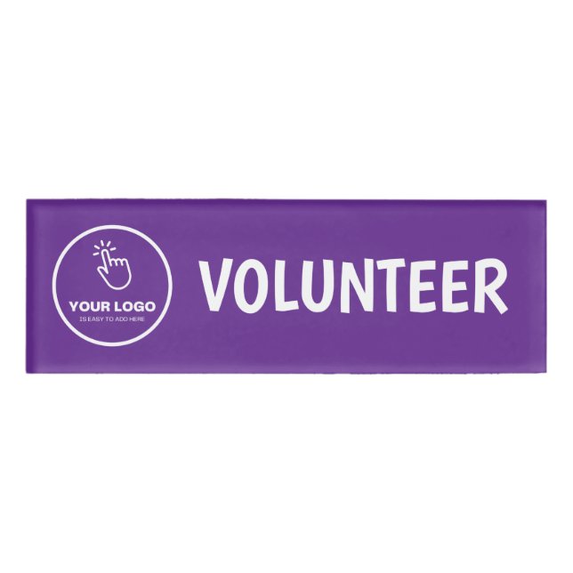 Badge D'identification Téléchargez facilement votre logo Custom Volunteer (Devant)