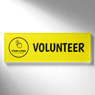Badge D'identification Téléchargez facilement votre logo Custom Volunteer